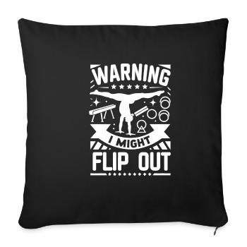 Attention, je pourrais me retourner 13 - Housse de coussin décorative 45 x 45 cm - noir - Devant