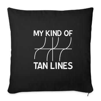 Mon genre de lignes de bronzage 2 - Housse de coussin décorative 45 x 45 cm - noir - Devant