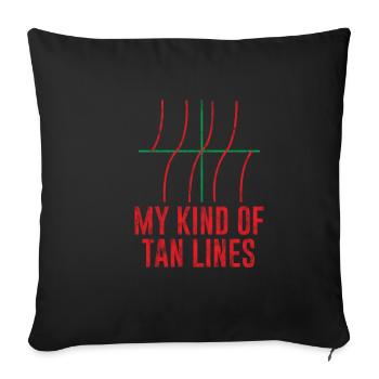 My Kind Of Tan Lines 3 - Sofa pillowcase 17,3'' x 17,3'' (45 x 45 cm) - black - Front