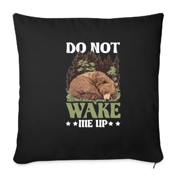 Do Not Wake Me Up 23 - Sofa pillowcase 17,3'' x 17,3'' (45 x 45 cm) - black - Front