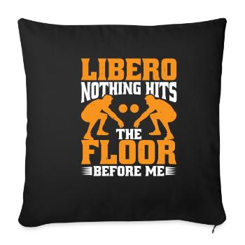 Libero, Nothing Hits The Floor Before Me 7 - Sofa pillowcase 17,3'' x 17,3'' (45 x 45 cm) - black - Front