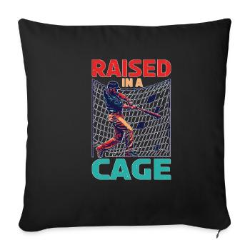Raised In A Cage 26 - Sofa pillowcase 17,3'' x 17,3'' (45 x 45 cm) - black - Front