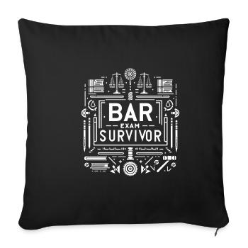 Bar Exam Survivor 18 - Sofa pillowcase 17,3'' x 17,3'' (45 x 45 cm) - black - Front