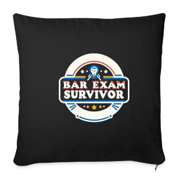 Bar Exam Survivor 9 - Sofa pillowcase 17,3'' x 17,3'' (45 x 45 cm) - black - Front