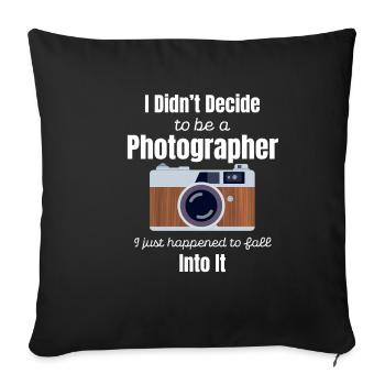 I didn't choose to - Sofa pillowcase 17,3'' x 17,3'' (45 x 45 cm) - black - Front