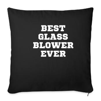 Meilleur souffleur de verre de tous les temps. Artisan - Housse de coussin décorative 45 x 45 cm - noir - Devant