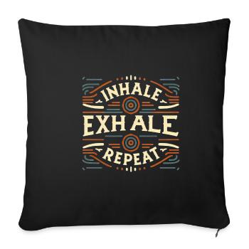 Inspirez Expirez Répétez 8 - Housse de coussin décorative 45 x 45 cm - noir - Devant