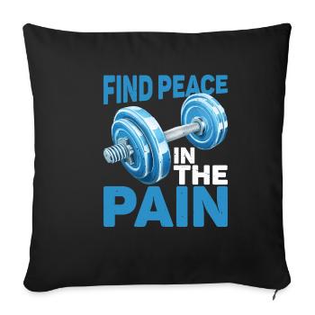 Trouver la paix dans la douleur 68 - Housse de coussin décorative 45 x 45 cm - noir - Devant