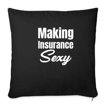 Versicherung Sexy Machen Lustige Agent Assurance - Sofakissenbezug 45 x 45 cm - Schwarz - Vorne