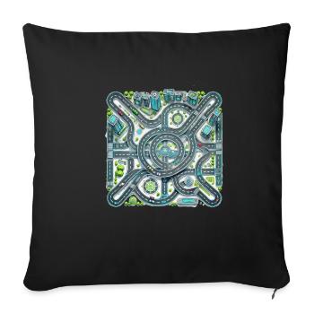 Car Play Mate - Children Give Parent A Massage 4 - Sofa pillowcase 17,3'' x 17,3'' (45 x 45 cm) - black - Front