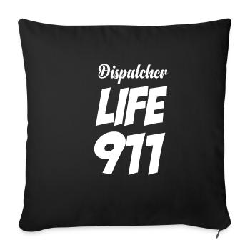Répartiteur Sécurité des personnes Premiers intervenants Médical - Housse de coussin décorative 45 x 45 cm - noir - Devant