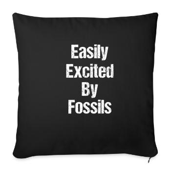 S’enthousiasme facilement pour les fossiles Plus drôle - Housse de coussin décorative 45 x 45 cm - noir - Devant