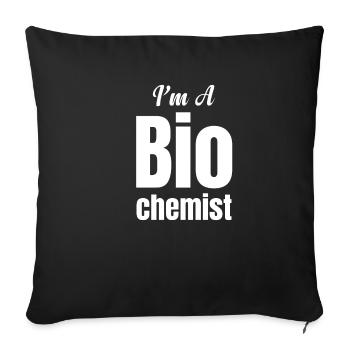 Je suis un biochimiste, un drôle - Housse de coussin décorative 45 x 45 cm - noir - Devant