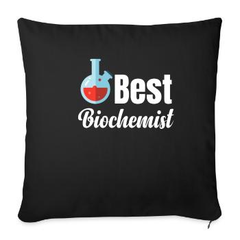 Best Biochemistry Funny Scientist - Sofa pillowcase 17,3'' x 17,3'' (45 x 45 cm) - black - Front