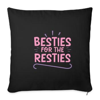 Besties For The Resties 4 - Sofakissenbezug 45 x 45 cm - Schwarz - Vorne