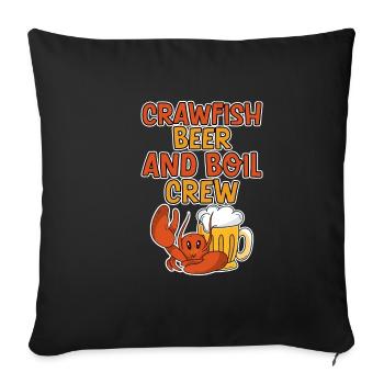 Crawfish Beer And Boil Crew 2 - Sofa pillowcase 17,3'' x 17,3'' (45 x 45 cm) - black - Front