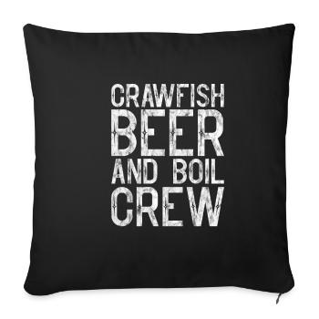 Crawfish Beer And Boil Crew 3 - Sofa pillowcase 17,3'' x 17,3'' (45 x 45 cm) - black - Front