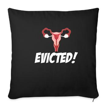 Expulsion! Drôle Hystérectomie Survivant Cervical - Housse de coussin décorative 45 x 45 cm - noir - Devant