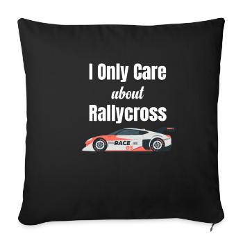 I'm only interested in Rallycross Funny - Sofa pillowcase 17,3'' x 17,3'' (45 x 45 cm) - black - Front