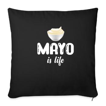 Mayo Is Life Funny Mayonnaise Sweet Relish - Housse de coussin décorative 45 x 45 cm - noir - Devant