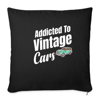 Addicted to - Sofa pillowcase 17,3'' x 17,3'' (45 x 45 cm) - black - Front