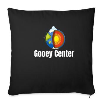 Centre gluant Drôle Sismologue Volcanologue - Housse de coussin décorative 45 x 45 cm - noir - Devant
