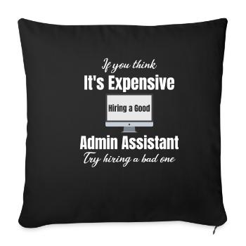 Si vous pensez qu’il est coûteux d’obtenir un bon - Housse de coussin décorative 45 x 45 cm - noir - Devant