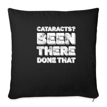 Cataractes? J’y étais déjà, l’œil avait - Housse de coussin décorative 45 x 45 cm - noir - Devant