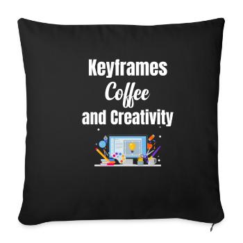 Keyframes, coffee and creativity funnier - Sofa pillowcase 17,3'' x 17,3'' (45 x 45 cm) - black - Front