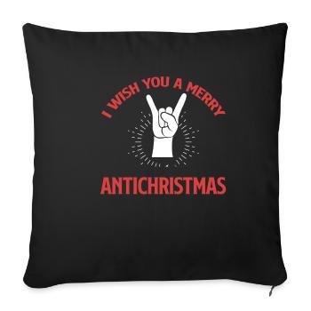 Je vous souhaite un joyeux anti-Noël - Housse de coussin décorative 45 x 45 cm - noir - Devant