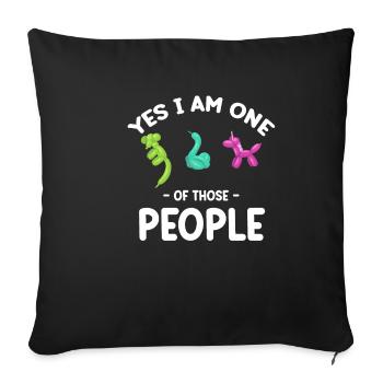 Yes, I'm one of those people - Sofa pillowcase 17,3'' x 17,3'' (45 x 45 cm) - black - Front