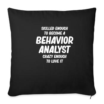 T shirt for beware Qualified enough to behave - Sofa pillowcase 17,3'' x 17,3'' (45 x 45 cm) - black - Front