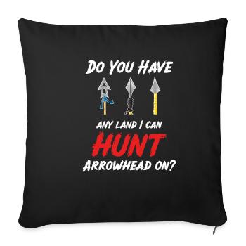 Il y a une terre où je chasse les pointes de flèches - Housse de coussin décorative 45 x 45 cm - noir - Devant