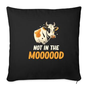 Pas au Moooood Cattle Farmer Ranchero - Housse de coussin décorative 45 x 45 cm - noir - Devant