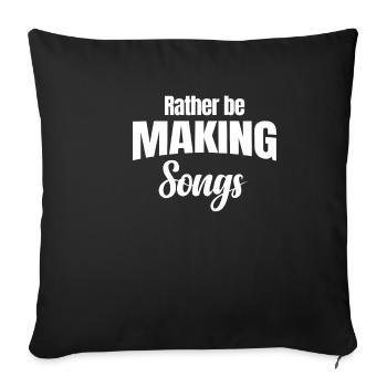 Lieber Lieder Machen, Karaoke, Gitarrist, Chor, - Sofakissenbezug 45 x 45 cm - Schwarz - Vorne