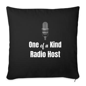 Animateur radio unique, Ham Recording, - Housse de coussin décorative 45 x 45 cm - noir - Devant