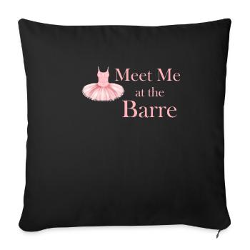 Meet Me At The Barre Ballet Girl Theatrical - Sofa pillowcase 17,3'' x 17,3'' (45 x 45 cm) - black - Front