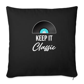 Keep It Classic Vinyl Collector Antique Rustic - Sofakissenbezug 45 x 45 cm - Schwarz - Vorne