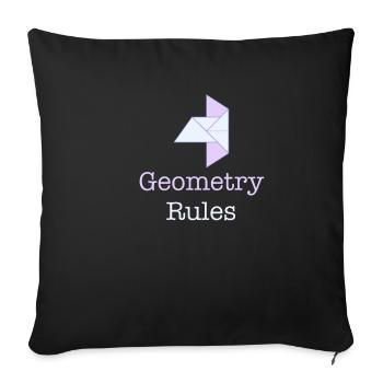 Geometry Rules Funny Teacher - Sofa pillowcase 17,3'' x 17,3'' (45 x 45 cm) - black - Front
