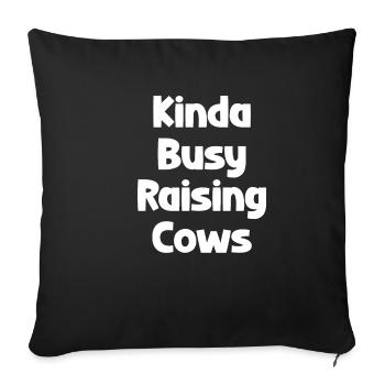 A bit busy with the cultivation of - Sofa pillowcase 17,3'' x 17,3'' (45 x 45 cm) - black - Front