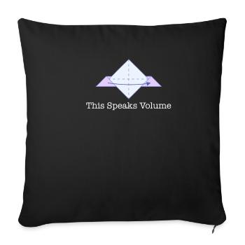 That speaks volumes Funny geometry teacher - Sofa pillowcase 17,3'' x 17,3'' (45 x 45 cm) - black - Front