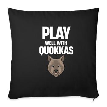Jouez bien avec Lover Australian de Qoukka - Housse de coussin décorative 45 x 45 cm - noir - Devant