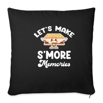 Let's Make S'mores Memories Glamping Adventures - Sofa pillowcase 17,3'' x 17,3'' (45 x 45 cm) - black - Front