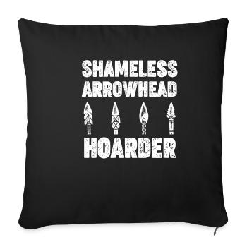 Hamster à tête de flèche sans vergogne, le - Housse de coussin décorative 45 x 45 cm - noir - Devant