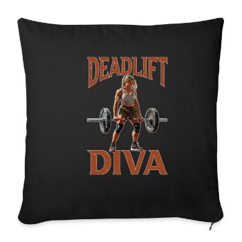 Deadlift Diva 10 - Sofakissenbezug 45 x 45 cm - Schwarz - Vorne