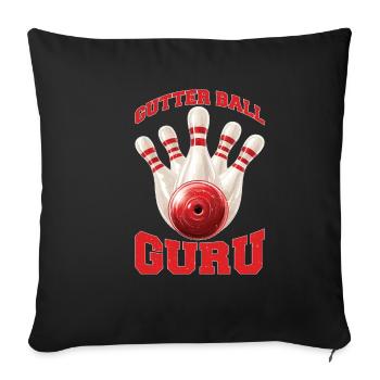 Gutter Ball Guru - Sofakissenbezug 45 x 45 cm - Schwarz - Vorne