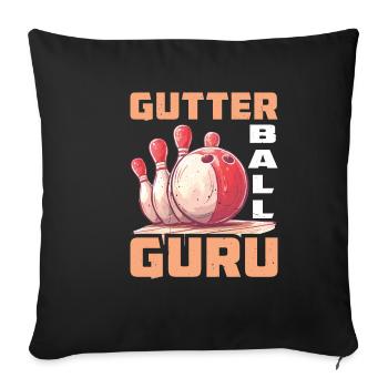 Gutter Ball Guru 2 - Sofakissenbezug 45 x 45 cm - Schwarz - Vorne