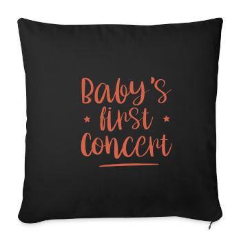 Baby's First Concert - Sofakissenbezug 45 x 45 cm - Schwarz - Vorne