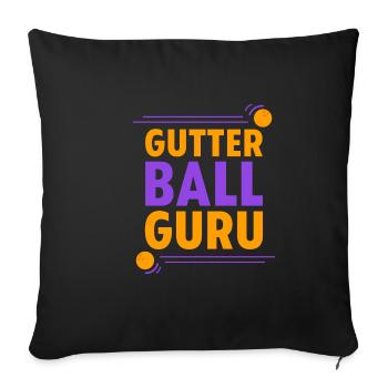Gutter Ball Guru 3 - Sofakissenbezug 45 x 45 cm - Schwarz - Vorne