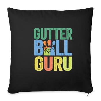 Gutter Ball Guru 6 - Sofakissenbezug 45 x 45 cm - Schwarz - Vorne